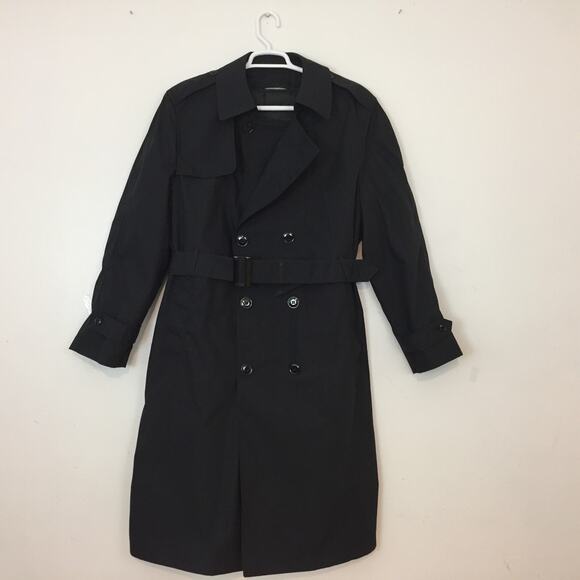 (9) DLA Garrison Collection Mens Army Trench Coat Size 46R Military Jacket Lined - Picture 1 of 8